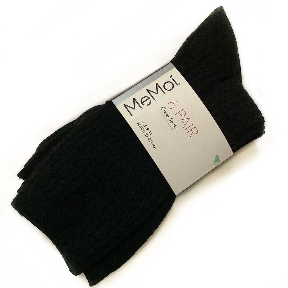 6 pairs Black Women Short socks